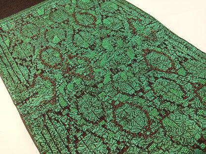 平和屋着物●中国三大刺繍　相良刺繍　太鼓柄袋帯　吉祥文様　正絹　逸品　CABH4517vp