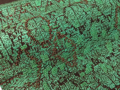 平和屋着物●中国三大刺繍　相良刺繍　太鼓柄袋帯　吉祥文様　正絹　逸品　CABH4517vp