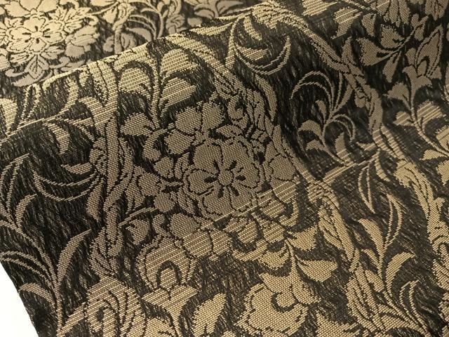 平和屋着物▽九寸開き名古屋帯　スリーシーズン　春夏秋　櫛織　花唐草文　正絹　逸品　CABH4518vp