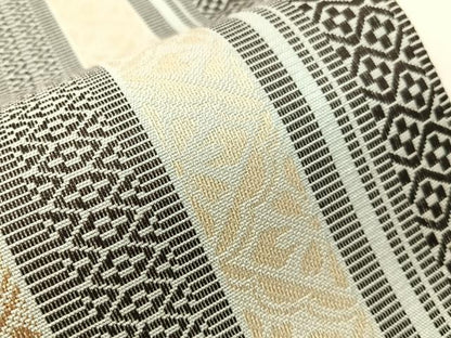平和屋着物▽八寸名古屋帯　スリーシーズン　春夏秋　吉祥花間道　正絹　逸品　未使用　CABH4520vp