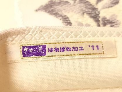 平和屋着物▽両面　六通柄袋帯　スリーシーズン　春夏秋　唐織　更紗唐草文　金銀糸　さが美扱い　正絹　逸品　CABH4522vp