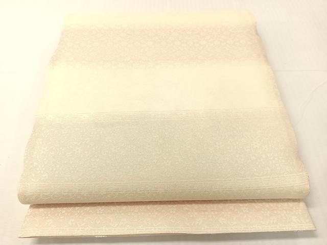 平和屋着物▽両面　六通柄袋帯　スリーシーズン　春夏秋　唐織　更紗唐草文　金銀糸　さが美扱い　正絹　逸品　CABH4522vp
