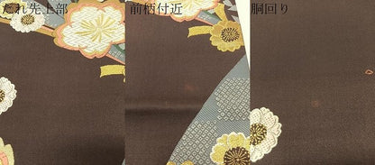 平和屋着物●六通柄袋帯　唐織　舞桜　金糸　正絹　逸品　CABH4530vp
