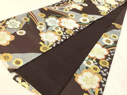 平和屋着物●六通柄袋帯　唐織　舞桜　金糸　正絹　逸品　CABH4530vp
