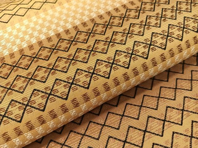 平和屋着物●六通柄袋帯　幾何学文様　正絹　逸品　未使用　CABH4545vp