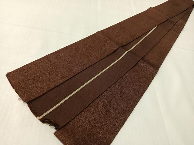 平和屋着物●男性　角帯　幾何学文様　赤褐色　CABH4563vp