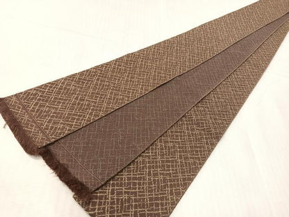 平和屋着物●男性　本場筑前博多織　両面　角帯　霞文　正絹　逸品　CABH4566vp