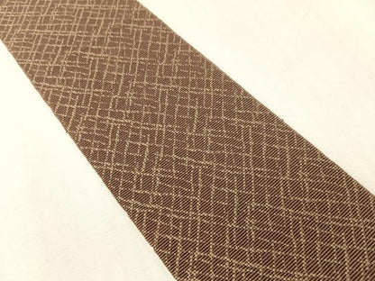 平和屋着物●男性　本場筑前博多織　両面　角帯　霞文　正絹　逸品　CABH4566vp