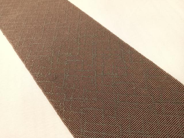平和屋着物●男性　本場筑前博多織　両面　角帯　霞文　正絹　逸品　CABH4566vp