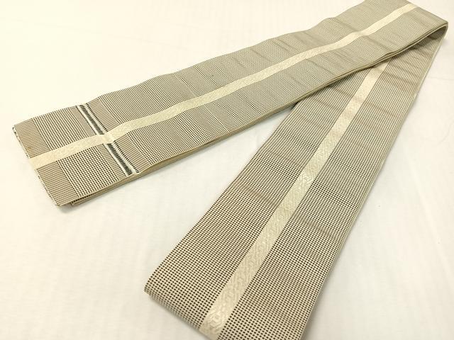 平和屋着物●男性　本場筑前博多織　角帯　西村織物謹製　吉祥間道　証紙付き　正絹　逸品　CABH4568vp