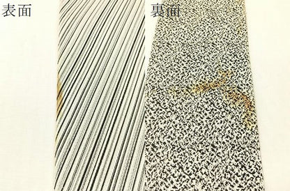 平和屋着物●男性　本場筑前博多織　両面　角帯　斜線文　正絹　逸品　CABH4570vp