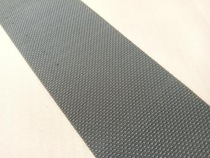 平和屋着物●男性　本場筑前博多織　角帯　彩好苑　市松織　紺鼠色　証紙付き　正絹　逸品　CABH4573vp