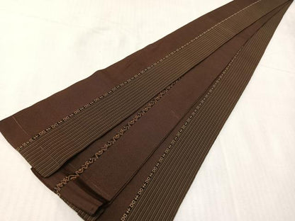 平和屋着物●男性　本場筑前博多織　角帯　吉祥間道　正絹　逸品　CABH4574vp