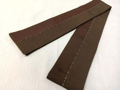 平和屋着物●男性　本場筑前博多織　角帯　吉祥間道　正絹　逸品　CABH4574vp