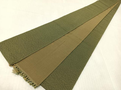 平和屋着物●男性　本場筑前博多織　両面　角帯　霞文　正絹　逸品　CABH4575vp