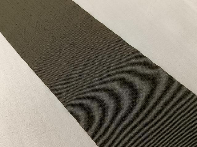 平和屋着物●男性　本場筑前博多織　角帯　吉祥間道　憲法黒茶色　単衣帯　正絹　逸品　CABH4577vp