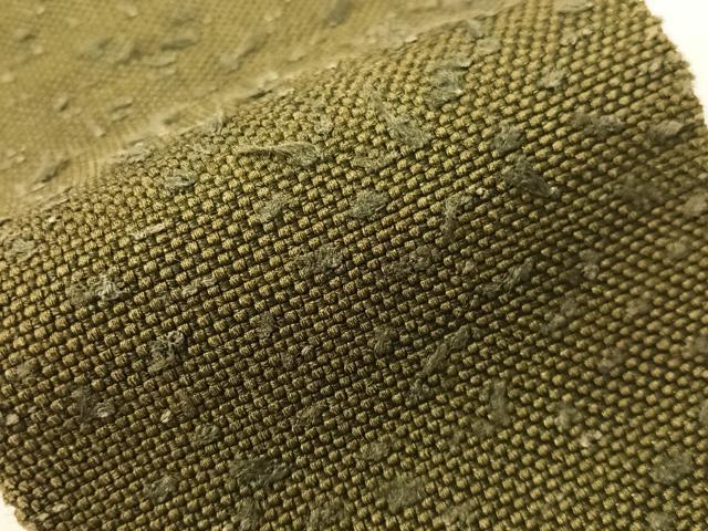 平和屋着物●男性　本場筑前博多織　角帯　海松色　正絹　逸品　CABH4580vp
