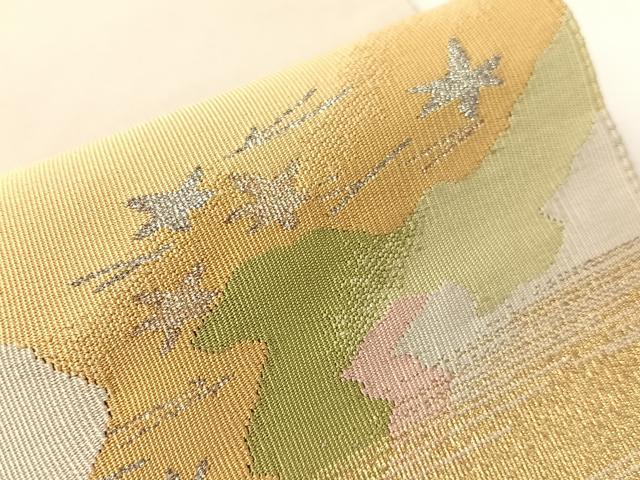 平和屋着物●爪掻き本綴れ　八寸名古屋帯　道長花文　金銀糸　正絹　逸品　CABH4600vp