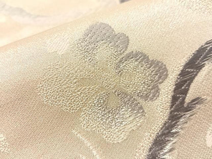 平和屋着物●六通柄袋帯　唐織　七宝花文　銀糸　正絹　逸品　CABH4604vp