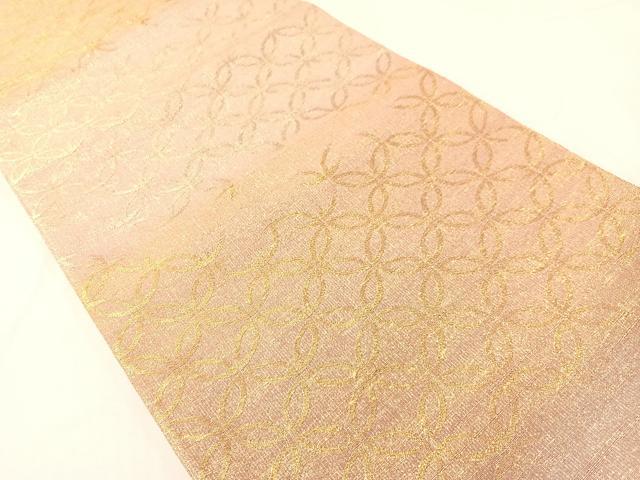平和屋着物●桝屋高尾　ねん金綴錦　六通柄袋帯　名物聚文七宝　正絹　逸品　未使用　CABH4605vp
