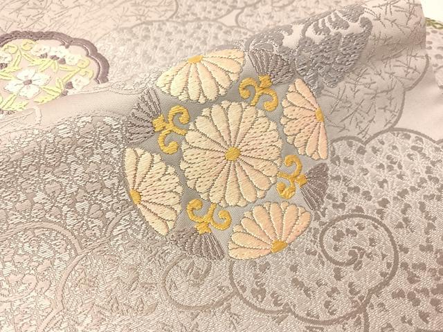 平和屋着物●全通柄　九寸名古屋帯　総通唐織　芳彩美術織物謹製　万葉集　正絹　逸品　CABH4612vp