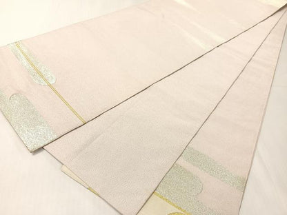 平和屋着物●爪掻き本綴れ　太鼓柄袋帯　流水文　金銀糸　正絹　逸品　CABH4617vp