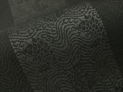 平和屋着物●両面　六通柄袋帯　唐織　舞桜　黒地　正絹　逸品　未使用　CABH4619vp