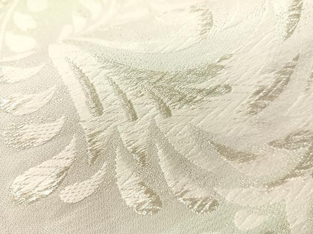 平和屋着物●BANKANわものや　六通柄袋帯　唐織　唐草文　銀糸　正絹　逸品　CABH4628vp