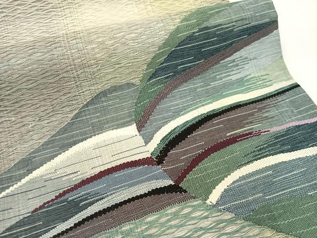 平和屋着物▽太鼓柄袋帯　スリーシーズン　春夏秋　すくい織　吉祥文　正絹　逸品　CABH4630vp