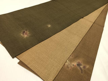 平和屋着物●内田陽一郎　太鼓柄袋帯　孔雀花文　正絹　逸品　CABH4634vp