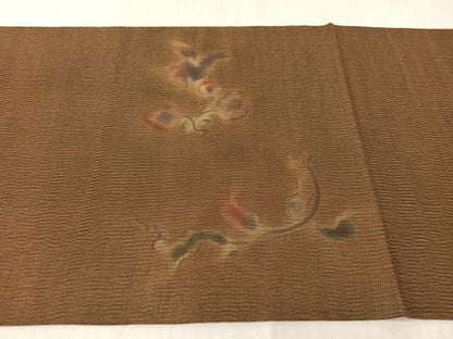 平和屋着物●内田陽一郎　太鼓柄袋帯　孔雀花文　正絹　逸品　CABH4634vp