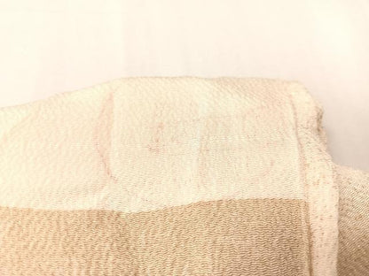 平和屋着物●全通柄　九寸名古屋帯　葡萄更紗唐草文　鬼しぼ縮緬　正絹　逸品　CABH4644vp
