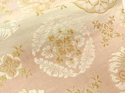平和屋着物●六通柄袋帯　唐織　花丸文　金銀糸　やまと誂製　正絹　逸品　CABH4691vp