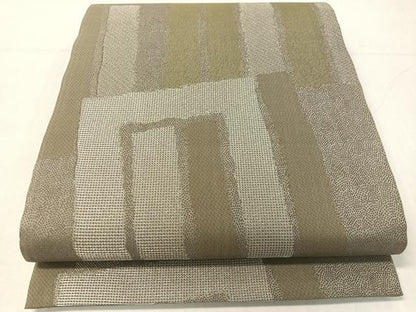 平和屋着物▽両面　六通柄袋帯　スリーシーズン　春夏秋　源氏香　銀糸　正絹　逸品　未使用　CABH4693vp