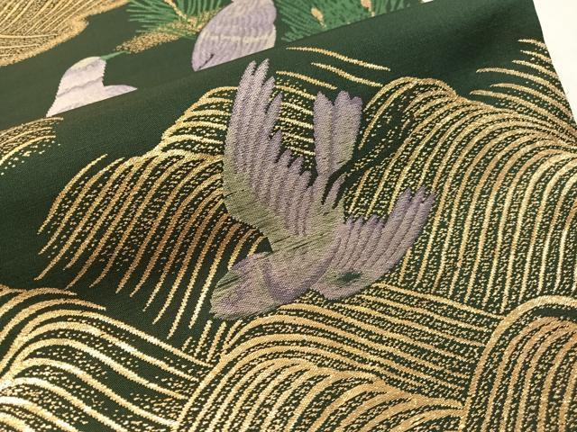平和屋着物●アンティーク　大正ロマン　丸帯　飛鳥　金糸　引き抜き帯　正絹　逸品　CABH4701vp