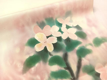平和屋着物●虹色創家　本郷大田子　塩瀬　九寸名古屋帯　枝花文　正絹　逸品　CABH4702vp