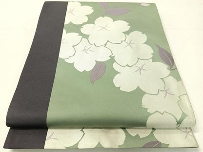 平和屋着物●世界的人形師　辻村寿三郎　ジュサブロー　六通柄袋帯　舞桜　正絹　逸品　CABH4706vp