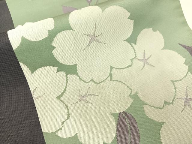 平和屋着物●世界的人形師　辻村寿三郎　ジュサブロー　六通柄袋帯　舞桜　正絹　逸品　CABH4706vp