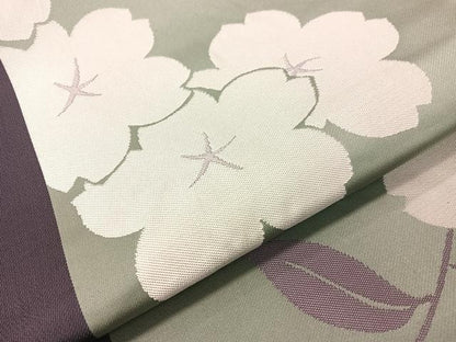 平和屋着物●世界的人形師　辻村寿三郎　ジュサブロー　六通柄袋帯　舞桜　正絹　逸品　CABH4706vp