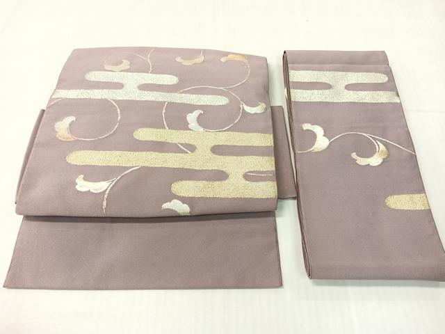 平和屋着物●つけ帯　綴れ　エ霞唐草文　金銀糸　正絹　逸品　CABH4714vp