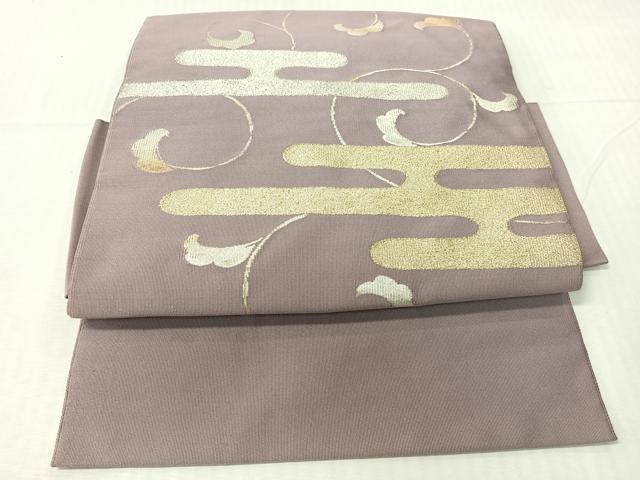 平和屋着物●つけ帯　綴れ　エ霞唐草文　金銀糸　正絹　逸品　CABH4714vp