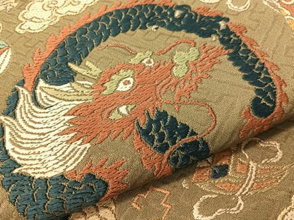平和屋着物●つけ帯　唐織　雲龍　金糸　正絹　逸品　CABH4717vp