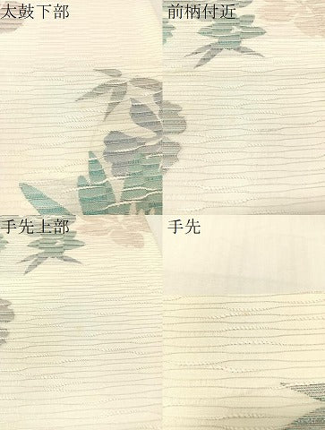 平和屋着物●BANKAN　original　両面　六通柄袋帯　舞花文　銀糸　正絹　逸品　未使用　CABH4719vp