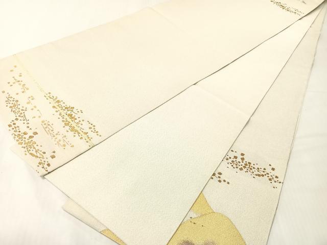 平和屋着物●太鼓柄袋帯　綴れ　遠山箔散らし　金銀糸　正絹　逸品　CABH4743vp