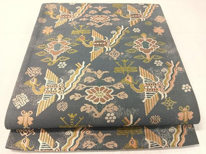 平和屋着物●六通柄袋帯　唐織　前田家旧蔵　名物裂　有栖川錦　正絹　逸品　CABH4751vp