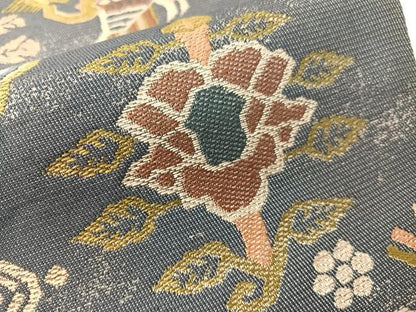 平和屋着物●六通柄袋帯　唐織　前田家旧蔵　名物裂　有栖川錦　正絹　逸品　CABH4751vp