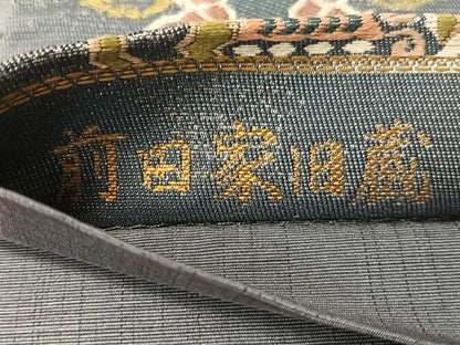 平和屋着物●六通柄袋帯　唐織　前田家旧蔵　名物裂　有栖川錦　正絹　逸品　CABH4751vp