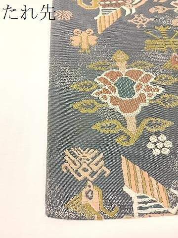 平和屋着物●六通柄袋帯　唐織　前田家旧蔵　名物裂　有栖川錦　正絹　逸品　CABH4751vp