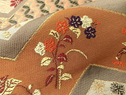 平和屋着物●西陣　河崎工房謹製　六通柄　本袋帯　唐織　松鶴屏風　金糸　正絹　逸品　CABH4752vp
