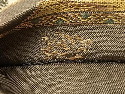 平和屋着物●西陣　河崎工房謹製　六通柄　本袋帯　唐織　松鶴屏風　金糸　正絹　逸品　CABH4752vp